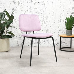 Dimehouse Eetkamerstoel Jerry velvet roze