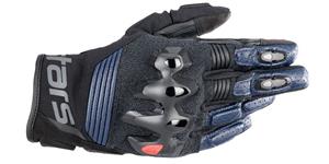 ALPINESTARS Halo Leather Gloves, Motorhandschoenen zomer, Donkerblauw-Zwart