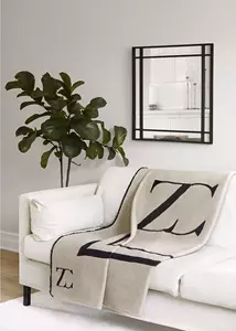 Sizland Dezign Plaid ZC collection - Soft katoen - Beige & Zwart - Groot