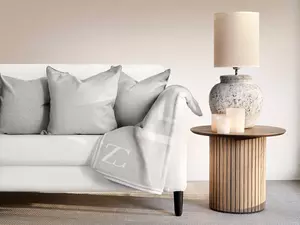 Sizland Dezign Plaid ZC Collection - Katoen - Grijs & Wit - Groot