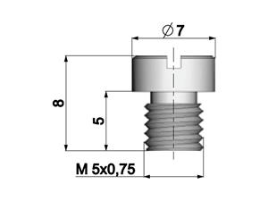 Polini Carburateur Hoofdsproeier  5mm voor Dellorto Carburateur - 102