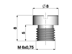 Polini Carburateur Hoofdsproeier  6mm voor Dellorto Carburateur - 164