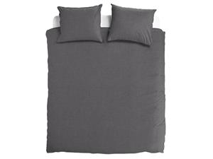 TotaalBED Dekbedovertrek Lou Dark grey 240x200/220 |  Tweepersoons