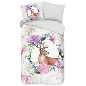 Good Morning Dekbedovertrek Flanel Hert-2-persoons (200 x 200/220 cm)