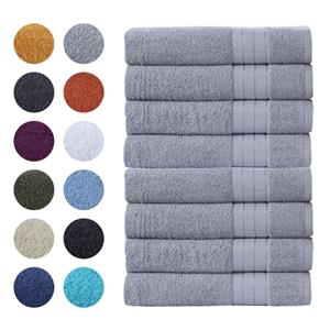 Zavelo Luxe Handdoeken - Hotelkwaliteit  - Badhanddoeken - 50x100 cm - 8 Stuks - Zilver