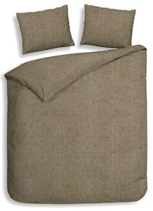 Hecket & Lane Heckett Lane Flanel Dekbedovertrek Franela Simply Taupe-Lits-jumeaux (260 x 200/220 cm)