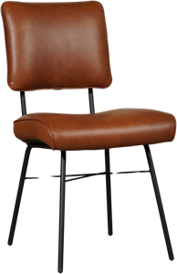 ShopX Leren eetkamerstoel solid 113, 120+ kleuren leer, in keukenstoelen
