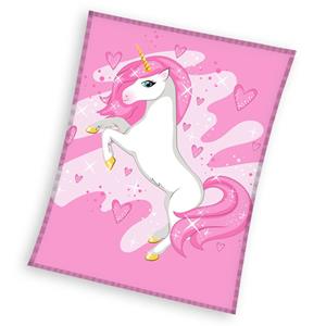 Unicorn Fleeceplaid Pink - 150 X 200 Cm - Coral Fleece