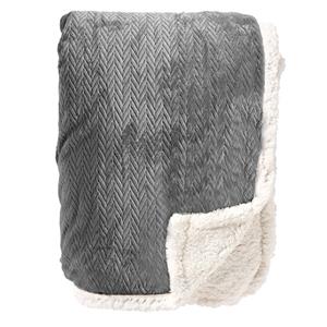 Dutch Decor Bobby - Plaid 150x200 Cm Charcoal Gray - Grijs - Teddy