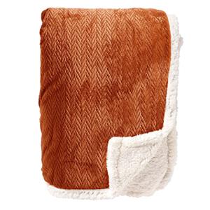 Dutch Decor Bobby - Plaid 150x200 Cm Potters Clay - Oranje - Teddy