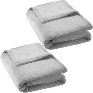 Tagesdecke »2 Kuscheldecken Polyester 220x240cm«, tectake