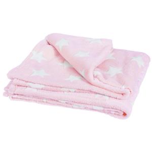 H&S Collection Polyester Fleece Deken/dekentje/plaid 130 X 160 Cm Roze - Plaids