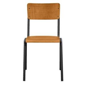 Leen Bakker Eetkamerstoel Oscar - hout - bruin/zwart