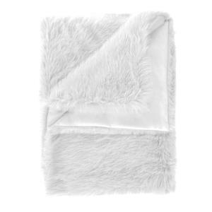 Heckett & Lane Fake Fur Plaid Perle isty White 140x200cm