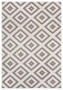 NORTHRUGS Teppich "Malta", rechteckig, 5 mm Höhe, In/- Outdoor geeignet, Rauten Design, Wohnzimmer, Balkon, Terrasse, Flur, Diele, Robust, Pflegeleicht, Flachgewebe