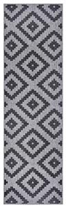 NORTHRUGS Läufer "Malta", rechteckig, 5 mm Höhe, In/- Outdoor geeignet, Rauten Design, Wohnzimmer, Balkon, Terrasse, Flur, Diele, Robust, Pflegeleicht, Flachgewebe