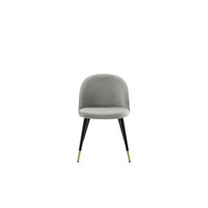 Ebuy24 - Velvet Esszimmerstuhl Velour hellgrau.