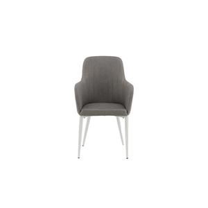 Hioshop Comfort Eetkamerstoel Grijs, Wit.