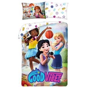 LEGO Friends Dekbedovertrek Good Vibes - Eenpersoons - 140 X 200 Cm - Katoen