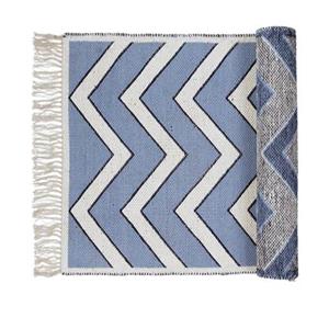 Broste Copenhagen Noah Vloerkleed L 140 x B 70 cm - Blauw