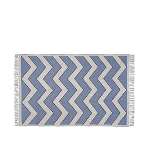 Broste Copenhagen Noah Vloerkleed L 200 x B 140 cm - Blauw
