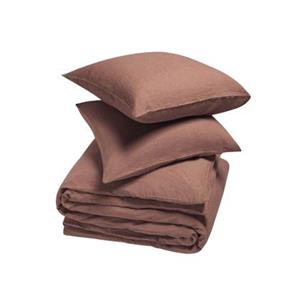 Yumeko overtrekset gewassen linnen clay rose 200x220 + 2/60x70