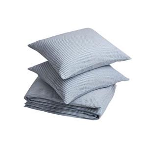 Yumeko overtrekset gewassen linnen blue stripe 240x220 + 2/60x70