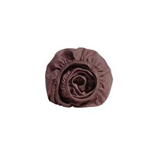 Yumeko hoeslaken katoen satijn rose brown 160x200x30