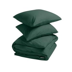 Yumeko overtrekset percal forest green 200x220 + 2/60x70
