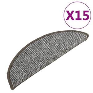 vidaXL Treppenmatten 15 Stk. Grau 56x20 cm 
