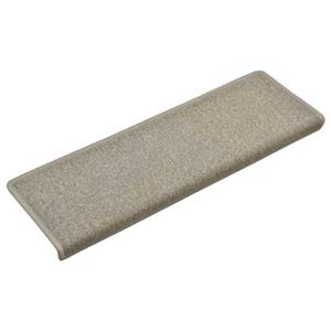 VidaXL Trapmatten 15 st 65x25 cm lichtgrijs