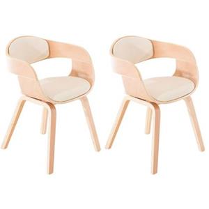 CLP 2er Set Stühle Kingston Kunstleder Natura/creme