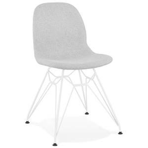 Bondy Living Pika Eetkamerstoel Lichtgrijs / Wit