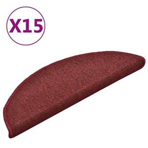 VidaXL Trapmatten 15 st 56x17x3 cm rood