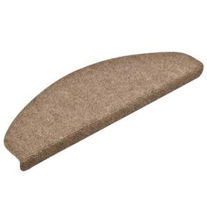 vidaXL Trapmatten zelfklevend 15 st 65x21x4 cm naaldvilt crèmekleurig