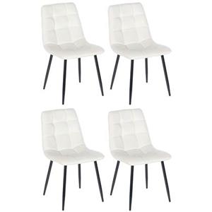 CLP 4er Set Esszimmerstühle Antibes Creme