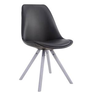 CLP Eetkamerstoel Laval Rond Wit Frame Kunstleer