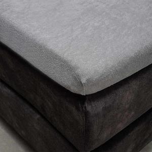 Fresh & Co Luxe Badstof Topper Hoeslaken Kleur: Lichtgrijs, 180x200/220 cm