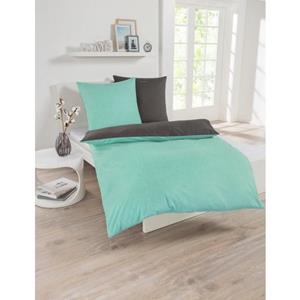 SCHIESSER Feinbiber Bettwäsche Doubleface mint Gr. 155 x 220