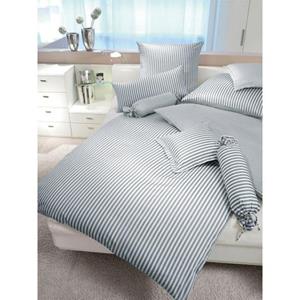 Janine Design Mako-Satin-Bettwäsche Classic Lines grau 155X220