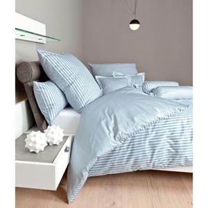 Janine Design Mako-Satin-Bettwäsche Classic Lines perlblau 155x220