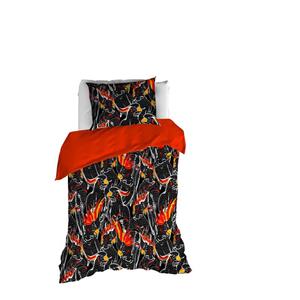 De Witte Lietaer Perrot Dekbedovertrek - 1-persoons (140x200/220 Cm + 1 Sloop) - Percal Katoen - Fiery Red