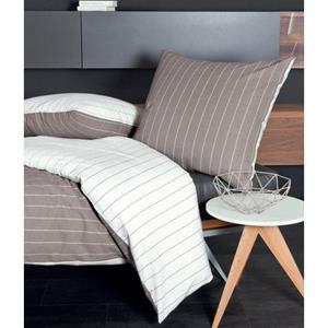 Janine Design Mako-Soft-Seersucker Wendebettwäsche Tango taupe 155X220