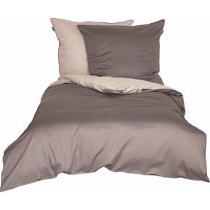 SCHÖNER WOHNEN-Kollektion Bettwaesche Pure • 100% Baumwolle • Wendebettwaesche • 3 Groessen - Anthrazit / 135x200 + 80x80