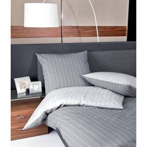 Janine Design Mako-Soft-Seersucker Wendebettwäsche Tango silber 240x220/2x80x80