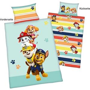HERDING Flanell-Bettwäsche Paw Patrol 100 x 135cm