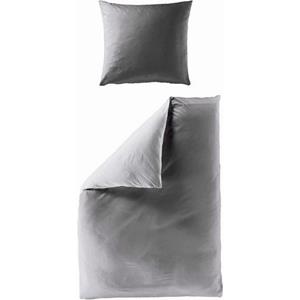 BIERBAUM Wendebettwäsche "Modern Uni, made in Germany, hochwertige Renforcé Qualität aus 100% Baumwolle, Bett- und Kopfkissenbezug mit Reißverschluss, STANDARD 100 by OEKO-T