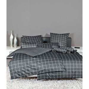 Janine Design Mako-Satin-Bettwäsche Modern Classic anthrazit 135x200cm