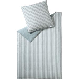 ESPRIT Heringbone Bettwaesche • 3 verschiedene Groessen und Farben - Blau / 200x200 + 80x80