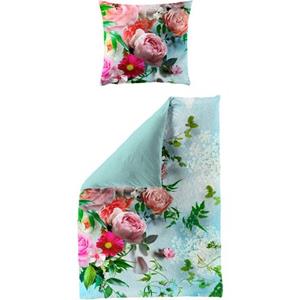 BIERBAUM Overtrekset Romantic met romantische bloemen (2-delig)